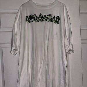 Rocawear White Tee with Green Accents